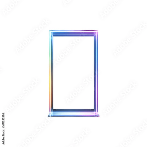 Fototapeta Luminous Rainbow Frame  Abstract Digital Border for Design Projects