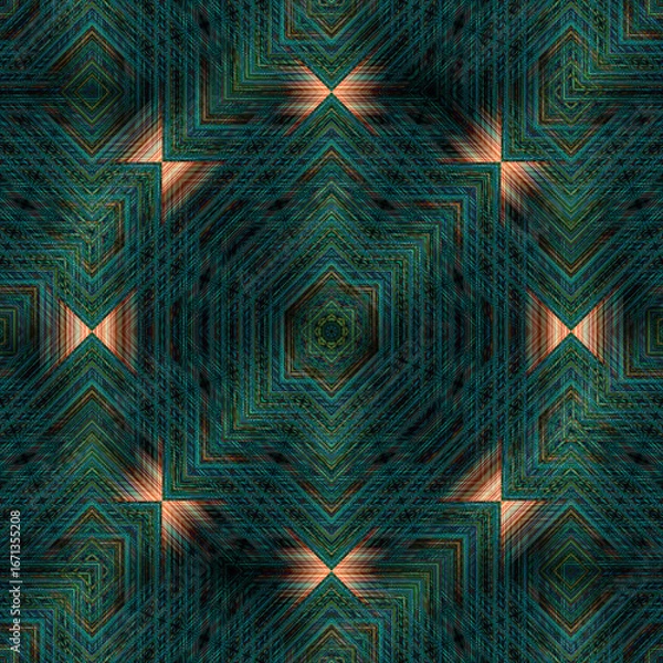 Fototapeta Seamless geometric background for design, web, printing, batik.