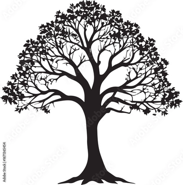 Obraz  tree silhouette Vector | Minimalist & Trendy tree Silhouette Design | Unique & Stylish tree Artwork for Vector design