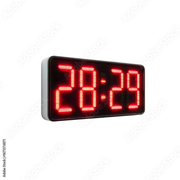 Obraz Red LED Digital Clock Display Showing 2829