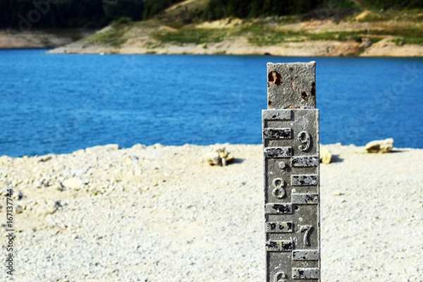Fototapeta Water level indicator for monitoring the water level.