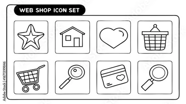 Fototapeta Web shop vector icon set