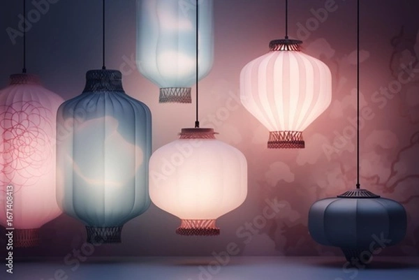 Obraz light bulbs on a wall