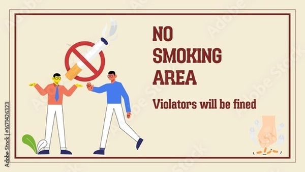 Obraz no smoking sign