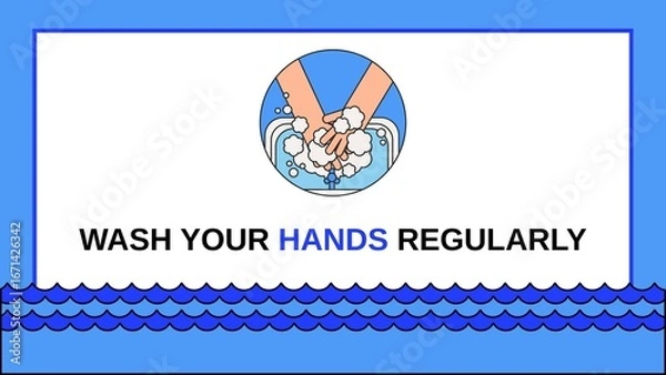 Obraz wash your hands regularly 