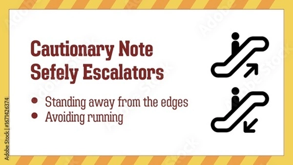Obraz Safely escalators, mall sign