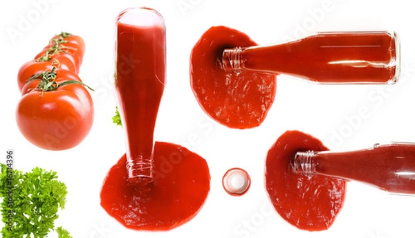 Obraz Ketchup, tomato sauce (blend together as you wish)