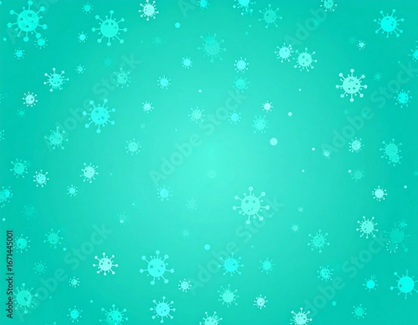 Obraz Abstract teal virus pattern background
