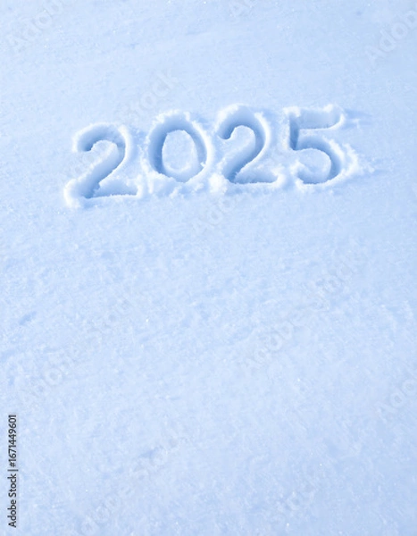 Obraz Year 2025 written in snow
