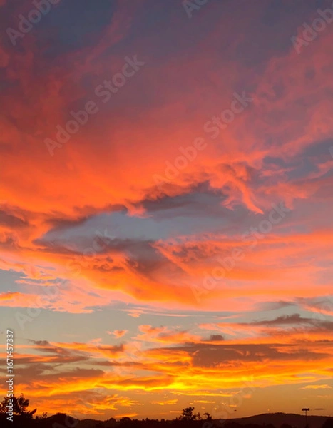 Obraz Sunset sky clouds colorful dramatic hues