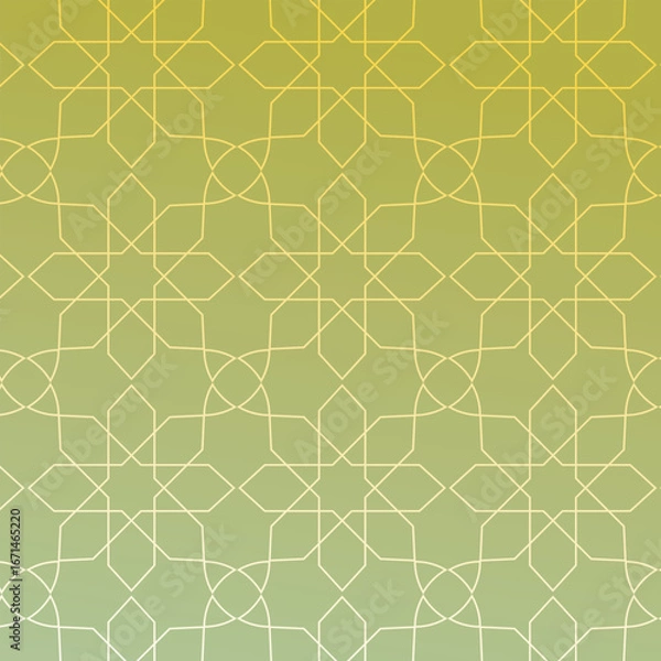 Obraz Seamless geometric pattern in authentic Arabian style, Islamic Alpona, Islamic Background Vector illustration