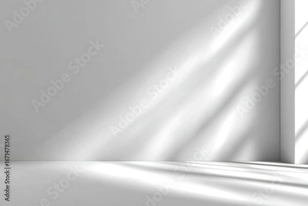 Obraz Empty white room bathed in sunlight