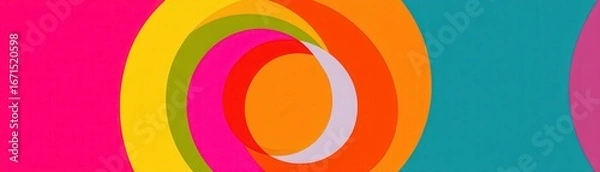Obraz Abstract Colorful Circles on Bright Backgrounds
