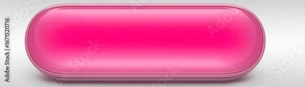 Obraz Bright Pink Capsule on a Soft Gray Background