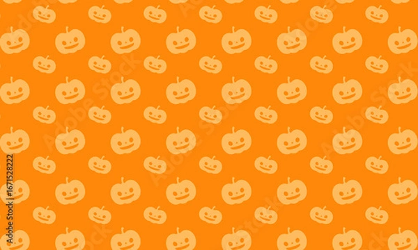 Fototapeta ハロウィン・ハロウィン背景・ハロウィーン・秋・かぼちゃ・カボチャ・パンプキン・オレンジ色・シンプル・壁紙