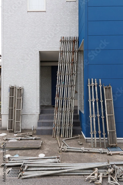 Fototapeta 住宅の足場