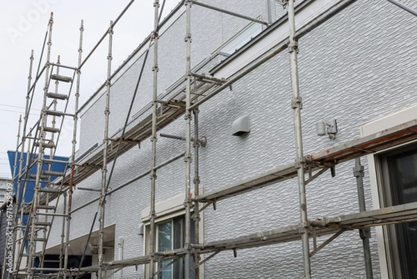 Fototapeta 住宅の足場