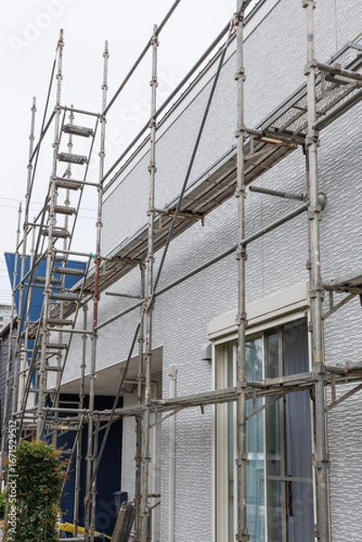 Fototapeta 住宅の足場
