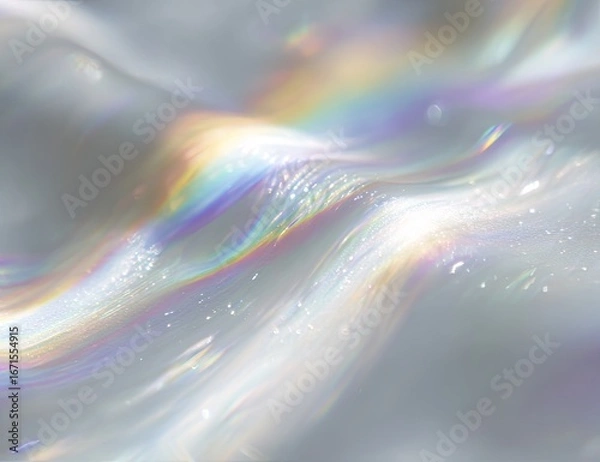 Obraz Abstract iridescent surface with flowing, light-catching textures (1)
