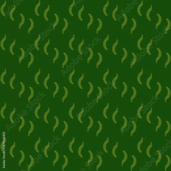 Fototapeta green leaf seamless pattern in green background