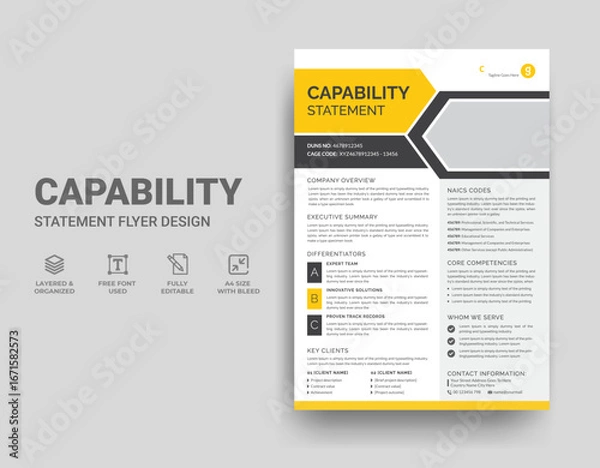 Obraz Capability Statement Template Design