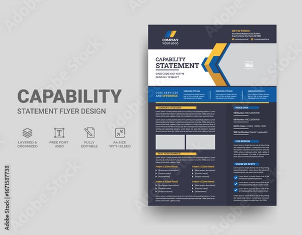 Obraz Capability Statement Template Design