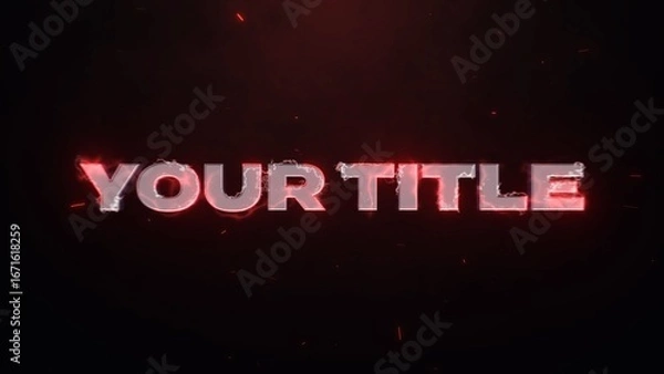 Fototapeta Magic Beam Particles Sci-Fi Text Glowing Intro