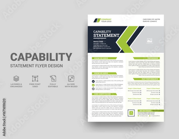 Obraz Capability Statement Template Design