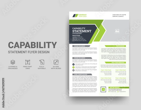 Obraz Capability Statement Template Design