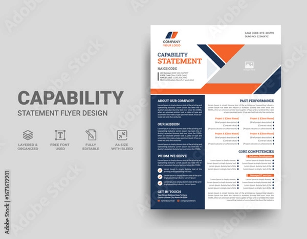 Obraz Capability Statement Template Design