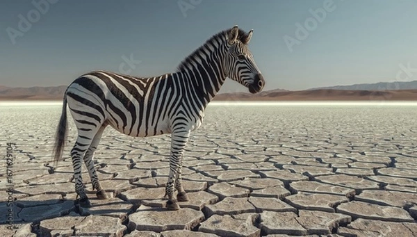 Obraz zebra in the desert