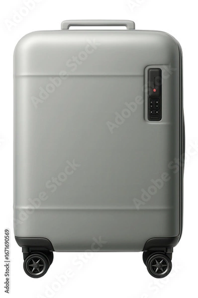 Obraz Suitcase with TSA-approved lock and spinner wheels