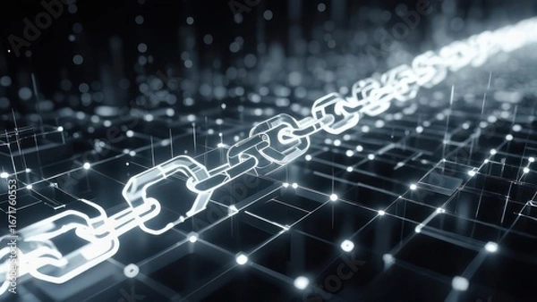 Fototapeta Abstract chain graphic