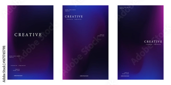 Fototapeta Collection. Abstract liquid background. Neon color blend. Blurred fluid colours. Gradient mesh. Modern design template for posters, ad banners, brochures, flyers, covers, websites. EPS vector image