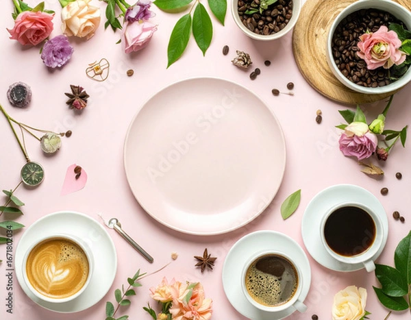 Fototapeta テーブルの上のコーヒー