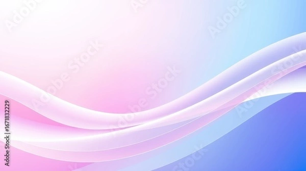 Fototapeta Abstract Pink And Blue Gradient Background With Curved White Lines Ideal For Digital Design