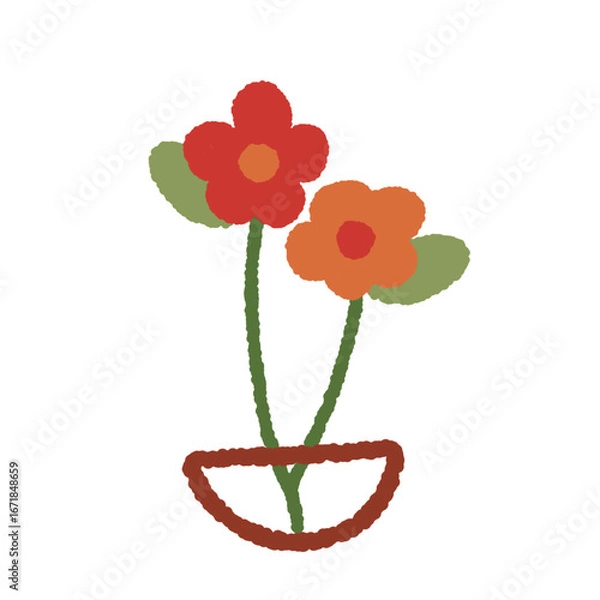 Obraz Flowers in pots