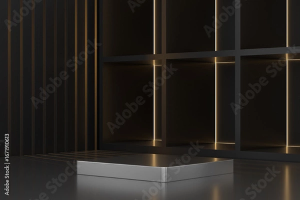 Fototapeta The 3d scene for jewelry products show or presentation, 3d render