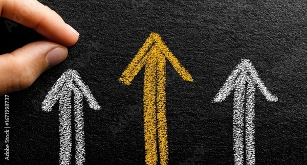 Fototapeta Arrows Pointing Upward Direction