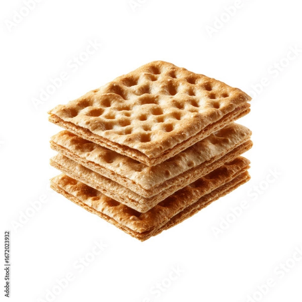 Fototapeta Stack of Crispy Buttery Crackers - Delicious Snack Food