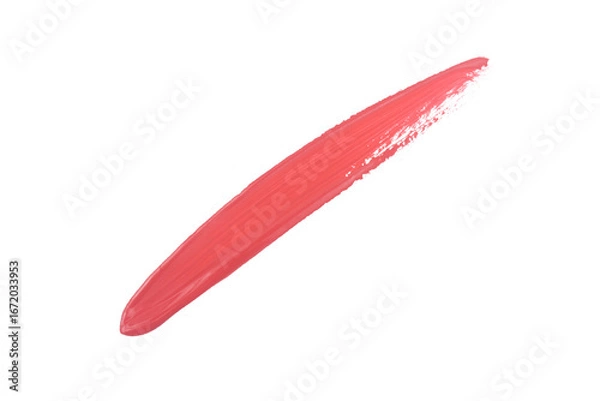Obraz Red watercolor paint brush stroke isolated on transparent background. art and watercolor painting concept.