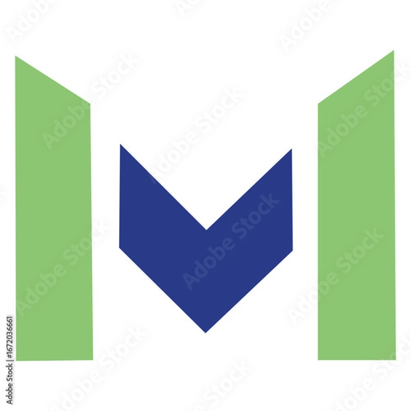 Obraz Flat design m logo design