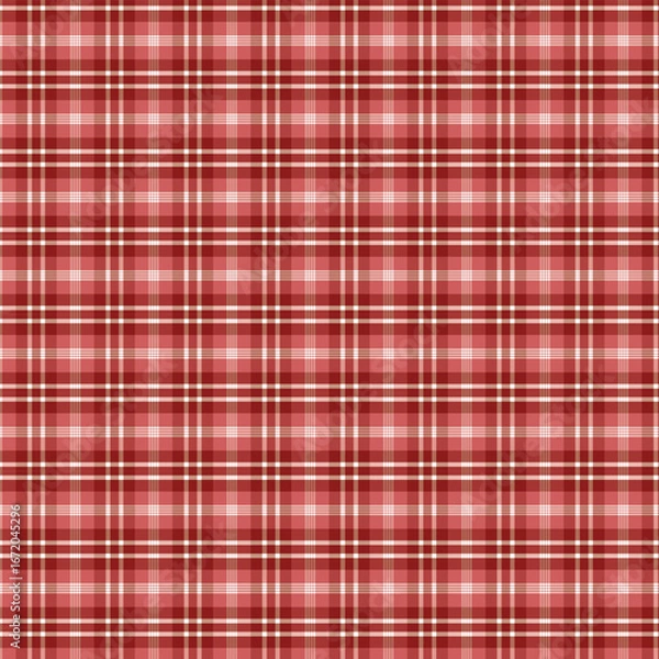 Obraz Red and White Plaid Seamless Pattern