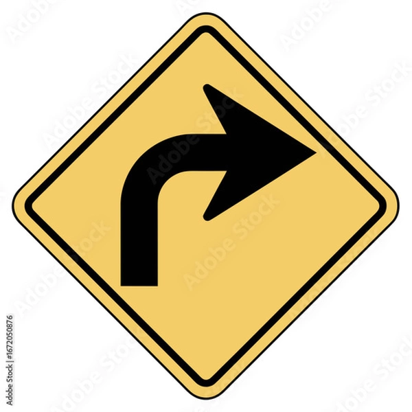 Obraz road sign isolated on white