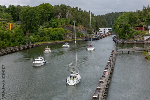 Obraz Trollhättan Schleuse, 
Trollhätte-Kanal
