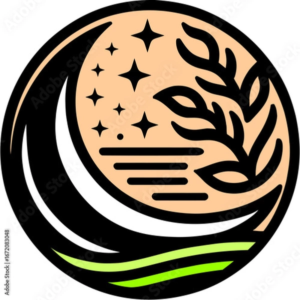 Obraz moon star leaf.eps