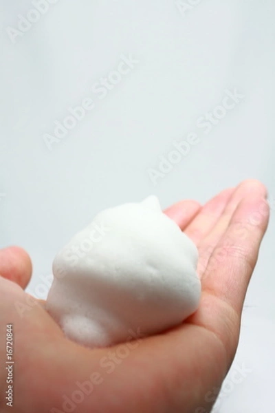 Obraz 手のひらと泡