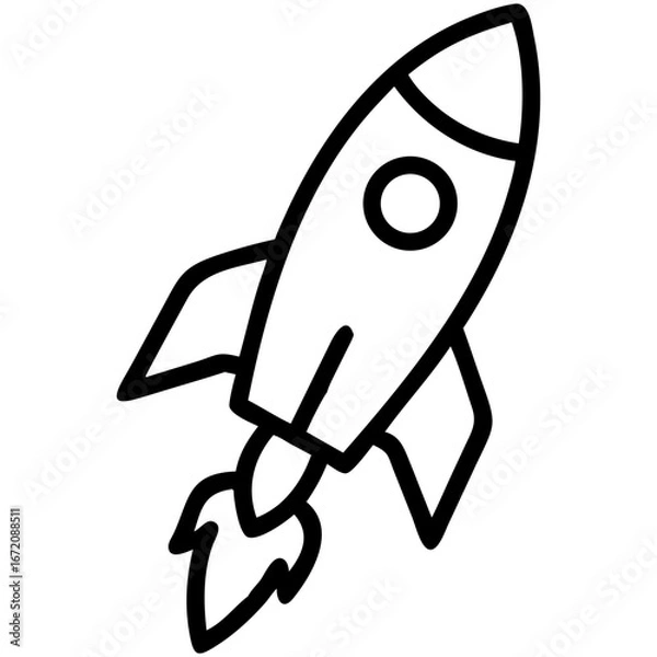 Fototapeta Boost icon, rocket icon