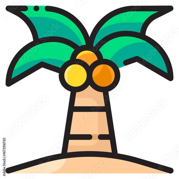 Obraz Travel Icon Set. This is lineal color icon style. 