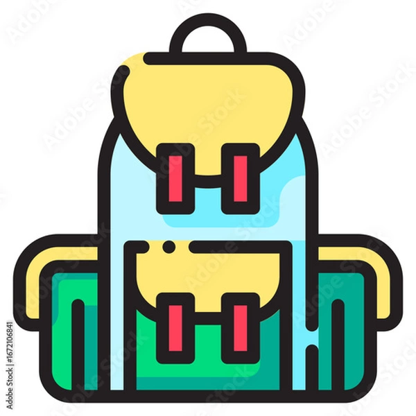 Obraz Travel Icon Set. This is lineal color icon style. 